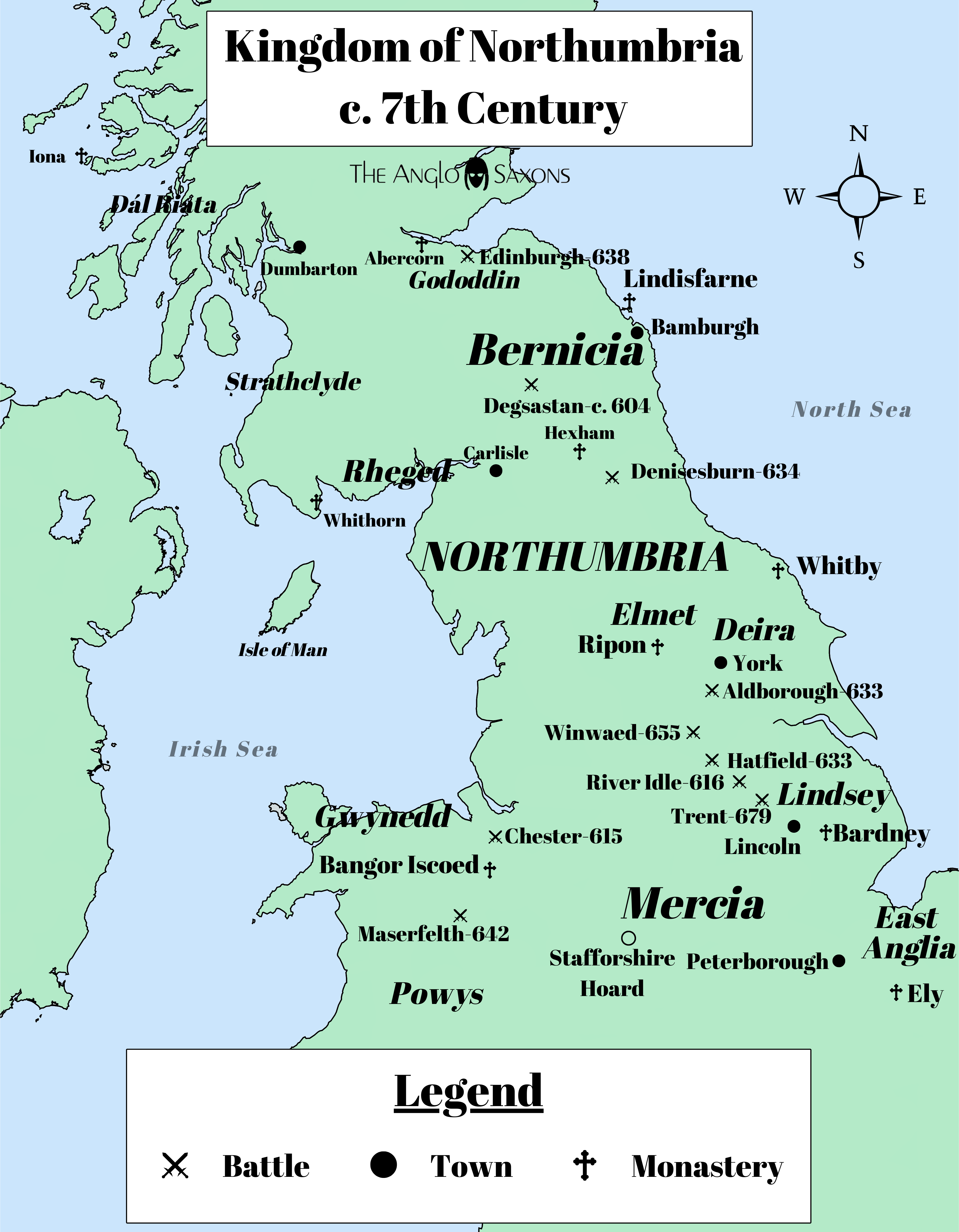 Maps Of Anglo Saxon England The Anglo Saxons